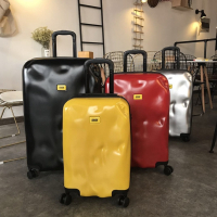 意大利破损拉杆箱万向轮潮复古凹凸旅行箱20超轻行李箱