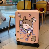 韩版行李箱女印花拉杆箱学生万向轮旅行箱潮箱子大型密码旅行箱