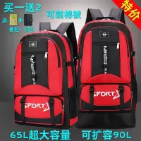 户外登山包旅行双肩包女大容量旅游双背包男行李包装棉被90l防水