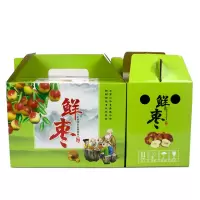 斤10斤装鲜枣礼盒包装箱蜜枣红枣脆枣包装盒纸箱水果箱|鲜枣绿色大号6-10斤