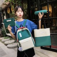 高中初中学生校园背包四件套新款韩版ins书包女大容量旅行双肩包