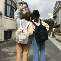书包女学生韩版初中生森系风校园高中原宿网红ins风帆布双肩背包