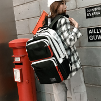 超大容量书包女高中大学生时尚潮双肩包chic原宿韩版旅行背包男