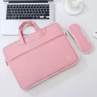 防水防震手提电脑包适用联想小新14华为苹果macbook华硕戴尔小米|14寸电脑粉色+肩带