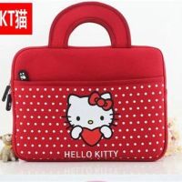 电脑包8寸9.7寸10寸10.1寸12寸14寸平板学习机手提包收纳包ip|红色KT猫 12寸~14寸[尺寸(24*17)