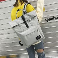 书包女学生韩版usb双肩包防水手提学院风大容量原宿背包男电脑包|灰色