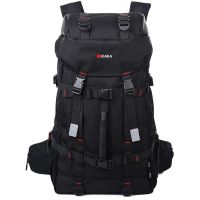 超大容量双肩包旅游背包行李包牛津布防水电脑包带锁登山包男女|黑色（55L）