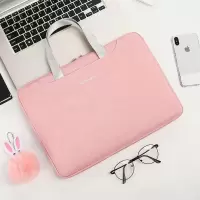 轻便手提电脑包女14寸小清新可爱苹果macbookpro13笔记本15.6英寸|[玫瑰粉]+公仔挂件 13.3英寸