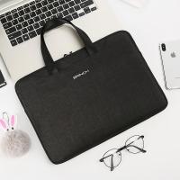 轻便手提电脑包女14寸小清新可爱苹果macbookpro13笔记本15.6英寸|[经典黑]+公仔挂件 13寸