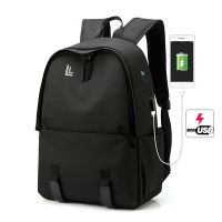 男士双肩包潮背包男休闲学生书包旅行包15.6寸电脑包男时尚潮|黑色升级版（听歌+充电） 【送钱包】