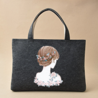 简约笔记本电脑包女15.6寸手提文件包单肩14寸13.3寸大容量收纳包|深灰色背影公主 13.3寸