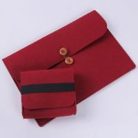 小米air12 13电脑包13.3超级本保护套12.5寸毛毡笔记本内胆包配件|酒红横款扣子 11.6寸