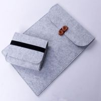 小米air12 13电脑包13.3超级本保护套12.5寸毛毡笔记本内胆包配件|浅灰竖款扣子 13寸