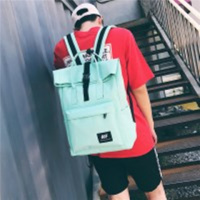 书包女学生韩版ins背包港风日系双肩包学院风帆布bf电脑包男情侣|薄荷绿大号
