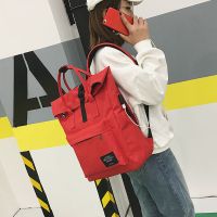 书包女学生韩版usb双肩包防水手提学院风大容量原宿背包男电脑包|红色带USB接口