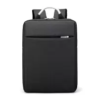 电脑包15.6寸电脑双肩包男士商务背包中学生大学生开学书包双层包|黑色