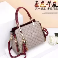 真皮包包女包2020新款潮时尚百搭大气女士中年妈妈手提斜挎包洋气