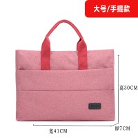 手提包男士包包2020新款尼龙帆布包电脑公文包男包商务休闲拎包男|西瓜红大号