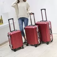 红色结婚箱子新娘陪嫁箱皮箱拉杆箱万向轮旅行箱密码箱婚庆嫁妆箱