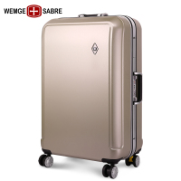 瑞士军刀铝框拉杆箱万向轮旅行箱24寸行李箱ins网红密码登机箱子