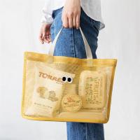 网眼包2020新品时尚女透气沙网手提包沙滩泳旅行大容量收纳拎袋包