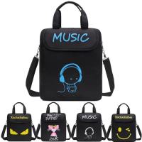 手提袋中小学生补课书包男女帆布双肩包多功能儿童作业美术补习袋