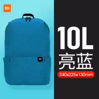 双肩包学院风帆布休闲背包大容量学生电脑包户外旅行书包男女|10L小背包[亮蓝色]