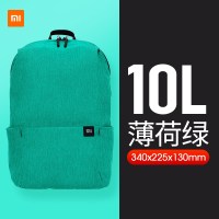双肩包学院风帆布休闲背包大容量学生电脑包户外旅行书包男女|10L小背包[薄荷绿]