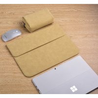 微软surfacepro6内胆包pro7平板电脑4防摔防震12.3寸lapt|微磨砂.卡其棕[送电源包] 13寸