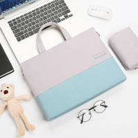 手提笔记本电脑包适用于华为matebook14苹果macbook13.3戴尔1|活力蓝+电源包+送小熊公仔 13寸