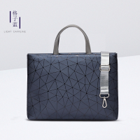 适用苹果macbook小米华硕13笔记本电脑15.6寸手提包12公文小清新女皮可爱时尚|格子蓝(送鼠标垫) 15寸