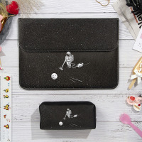 华为matebookd141315.6寸内胆包xpro13.9电脑包|宇宙环卫工草黑色+电源包已升级绒棉内里 12寸