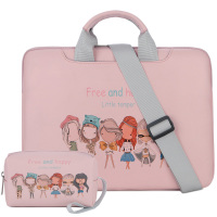 华为matebook14寸荣耀magicbookpro16寸单肩电脑包女手提联想|粉色-少女派+同款电源包 15.4英寸