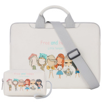 华为matebook14寸荣耀magicbookpro16寸单肩电脑包女手提联想|白色-少女派+同款电源包 12寸