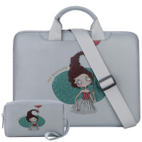 华为matebook14寸荣耀magicbookpro16寸单肩电脑包女手提联想|灰色-星座款+同款电源包 12寸