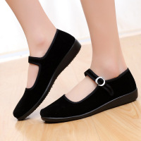 老北京布鞋跟软底儿童民族秧歌跳舞鞋女童黑色公主考级舞蹈鞋女