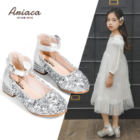 女童鞋子儿童水晶凉鞋2020年夏季新款时尚跟爱莎小公主鞋