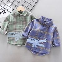 童装2021春秋款男童中小童条子儿童衬衫长袖衬衣韩版潮打底衣上衣