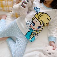 春秋儿童睡衣夏季纯棉宝宝空调服薄款长袖小女孩套装男女童家居服