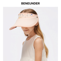 防晒帽宝宝儿童遮阳遮脸空顶帽夏男女户外防紫外线大檐帽子