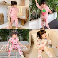 婴儿纯棉秋衣套装中小童春秋内衣女宝宝睡衣秋装儿童长袖秋裤夏季