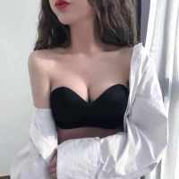无肩带内衣女聚拢上托加厚小胸无带裹胸婚纱隐形文胸