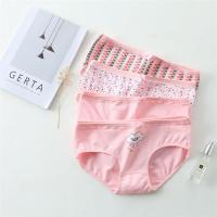 内裤女士抗菌中低腰日系少女可爱纯棉透气三角短裤头
