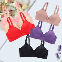 中年文胸棉质性感聚拢无钢圈防滑收副乳内衣中老年防滑上托胸罩