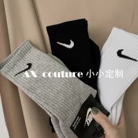 彩色对勾勾袜子男女秋冬季棉袜长筒nk男女情侣运动篮球袜aj潮袜