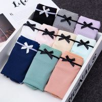 少女士内裤学生韩版底裤透气里裆中低腰甜美三角裤