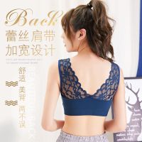 美背文胸聚拢防下垂无钢圈内衣女学生抹胸蕾丝性感裹胸胸罩