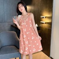 吊带睡裙女夏季可爱卡通睡衣性感甜美家居服学生薄款可外穿