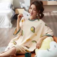 睡裙女夏学生可爱短袖睡衣夏季棉质薄款甜美公主风夏天家居服新款