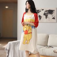 睡裙女夏纯棉长款春秋夏季可爱薄款公主全棉孕妇短袖宽松睡衣性感